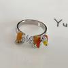 Anillo popular lindo para perro de primavera 2023 diseño de nicho femenino anillo abierto ajustable personalidad anillo de moda versátil
