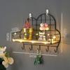 Puerta de hierro forjado de estilo nórdico, estante de almacenamiento creativo, colgador de pared para ropa en forma de nube, almacenamiento de pared, decoración de entrada, gancho para llaves