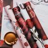 Diário Rosa Papel Vermelho da Internet Feliz Dia dos Namorados Buquê Presente Papel Kraft Papel de Embrulho Flor Inglesa diy em estoque