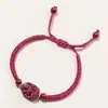 Amuleto de Hilo Rojo del Zodiaco para el Año de Nacimiento, Pulsera de Arena Púrpura y Dorada para Hombres y Mujeres, Pulsera Tejida Hecha a Mano para Parejas