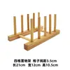 Prateleira de Armazenamento de Bambu Natural, Escorredor de Pratos e Copos, Prateleira de Armazenamento de Cozinha, Prateleira de Exposição de Amostras, Prateleira de Exposição com Múltiplos Compartimentos