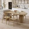 Cocina Abierta Nórdica Mesa Nakajima de Madera Maciza Mesa Redonda Semi-circular de Pared Integrada para Hogar Apartamento Pequeño Combinación de Mesa y Silla