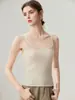 Camisola de Cachemira para Bebé Estilo Nuevo Otoño Invierno para Mujer Cuello en U Moda Delgado Sin Mangas Capa Interior Chaleco Camisa Base de Punto