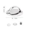 Jw304 Mango de Acero Inoxidable Tapa de Olla de Vidrio Templado Visible Forma de G con Agujeros de Aire 16cm18cm20cm22cm24cm