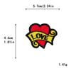 Parches Bordados de Moda con Bordado de Computadora en Forma de Corazón para Chaquetas de Plumas, Bolsas, Zapatos, Sombreros y Ropa Parches DIY