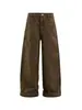 Pantalones de Trabajo Estilo Retro Americano Lavado Especial Desgastado Marca de Moda Unisex Holgados Casual Pierna Ancha Largos