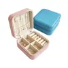 Mostrador de joyería, caja de regalo de cuero para joyería, caja cuadrada para joyería, caja para pendientes de alta gama, liga para el cabello y broche, personalizable con impresión de logotipo