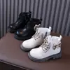 Botas Martin Infantis 2026 Outono/Inverno Novo Estilo Menina Estilo Coreano Laço Botas Princesa Criança Pequena Botas Doces de Cano Curto