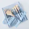 10 Brochas de Maquillaje Blue Bridge Set Brocha para Polvo Suelto Brocha para Sombras de Ojos Brocha para Base de Maquillaje Pelo Súper Suave Fuente de Pelo Fabricante de Yiwu Stock Listo