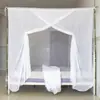 Mosquitero de algodón con doble hilo, adecuado para literas de dormitorio, mosquitero estilo antiguo de una sola puerta con cuerdas para sujetar, engrosado y extra denso para estudiantes