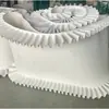 Cinta transportadora con deflector faldero antideslizante de PVC blanco de grado alimenticio personalizada para cinta transportadora de elevador de granos Personalización