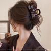 Pin de Pinza de Tiburón Elegante Marrón Chocolate Brillante 2025 Otoño Nuevo Accesorios para el Cabello para la Parte Posterior de la Cabeza