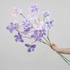 Flor de Orquídea de Seda Artificial, Tallo Único con Pétalos de Plástico, Decoración para Salón de Bodas, Flor Artificial, Varios Colores Disponibles, Flor para Manualidades