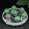 Placa de matriz de siete estrellas de bola de cristal de piedra natural transfronteriza adornos de feng shui logo de mineral de piedra original pulido adornos para el hogar sala de estar porche