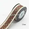Fita de embalagem de presente com bolinhas de 25mm para grampo de cabelo, caixa de bolo DIY, cinto decorativo, fita de tecido 10 jardas/Rolo