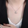 Collar con colgante de gota de agua pequeña japonesa y coreana, collar de acero de titanio Joker, cadena de clavícula de acero de titanio para niñas, primera joyería al por mayor