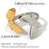 Anillos con un Toque de Lujo de Nicho, Empaque de Joyería Estilo Ins de Lujo Ligero, Joyería para Mujer con Diseño Abierto de Mariposa, Venta al por Mayor Transfronteriza de Verano