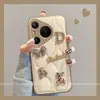 Adecuado para funda de teléfono móvil Huawei Pura70, Gama Alta Nuevo Huaweip60Pro Nicho 50 Funda Oso de Metal