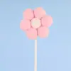 Bolo de aniversário bola de pelo flor pequena decoração plug-in girassol flor pequena decoração cartão plug-in mesa de sobremesa festa plug-in