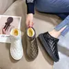 Botas de Neve Femininas para Exterior, Botas Curtas de Couro, Sapatos Femininos de Algodão, Sapatos de Pão Acolchoados de Veludo, Botas Curtas Quentes, Sapatos Femininos de Inverno