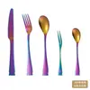 Acero inoxidable 304 Cubiertos para niños, tenedor y cuchara Estilo occidental de alta apariencia Set de cubiertos para suplementos alimenticios de bebé para el hogar Juego de cinco piezas