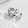 Anillo irregular de estilo coreano para mujer, chapado en acero de titanio de 18 quilates, anillo de dedo retro con nicho simple, pulsera de anillo simple de moda abierta