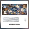 Alfombrilla de ratón Retro de Gato, Extra Grande, Estilo Alto para Chicas, Alfombrilla de Escritorio para Estación de Trabajo de Oficina, Alfombrilla Antideslizante para Teclado de Computadora