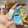 Llavero Calculadora Mini Portátil Auténtico de Crayon Shin-Chan Lindo Colgante de Mochila para Niños Periférico de Anime Dibujos Animados