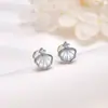 Collar de Concha de Plata de Ley 925 de una Pieza para Mujer, Cadena Versátil y Única para Clavícula con Colgante de Nácar Blanco, Regalo para Novia