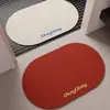 Tapete de piso moderno minimalista TEMU transfronterizo para baño, absorbente de agua, secado rápido, resistente a la suciedad, forma ovalada, fácil de limpiar