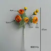 Camelia Artificial de Terciopelo de 7 Cabezas, Peonía Falsa, Accesorios de Boda, Decoración del Hogar, Lisianthus Multicapa, Camelia Lirio de Rocío