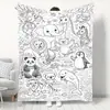 Bestseller de Amazon Manta para Colorear DIY Manta para Graffiti Adecuada para Decoración Diaria del Hogar Manta