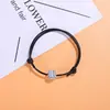 Pulsera Creativa de Balón Deportivo Cuerda de Cera Negra Corea del Sur Pulsera Impermeable Pulsera Ajustable para Actividad