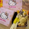 Bolsa de Teléfono Colgante de Dibujos Animados Lindos Kuromi Kt Hello Kitty Oro Puro 999 Nuevo para Regalo del Día de San Valentín