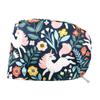Gorro de quirófano estampado gorro de flores de enfermera gorro de doctora gorro con hebilla para uñas departamento dental gorro de enfermera UCI