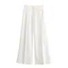 Para Venta al por Mayor Transfronteriza 2025 Nuevo Comercio Exterior Spot Estilo Europeo y Americano Moda Casual para Mujer de Moda Pantalones de Lino de Color Sólido