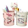 Lindo Barril de Hierro Rosa Barril de Almacenamiento de Fresas Caja de Almacenamiento de Escritorio para Dormitorio Estudiantil Mismo Estilo que Caperucita Roja Oso Portalápices