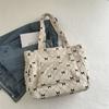 Novedad Bolso Grande con Lazo 2024 Estilo Occidental Bolso Portátil Bolso Tote Casual Estilo Coreano Bolso de Terciopelo Simple para Viajes de Mujeres
