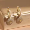 Lote mixto de varios estilos aretes de oro para mujer con colgante geométrico de circón microincrustado joyería de oreja de nicho de alta gama