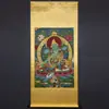 Caligrafía y Pintura Antigua, Thangka Negro y Dorado, Pintura de Entrada de Tara Blanca, Estatua de Buda, Pintura del Salón Central, Ya Enmarcado, Buda de Xizang, Thangka del Buda de la Medicina