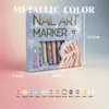 Caneta de Pintura para Nail Art Colorida À Prova d'Água DIY Graffiti Unha Chip 0,5mm Caneta Gancho Alto Brilho Caneta Marcadora Acrílica Única