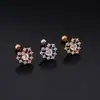 Varilla Delgada 0.8X6 Perla para Pestañas Hueso del Oído Clavo Hilo de Acero Inoxidable Zircón Clavo de Oreja Femenino Creativo Simple Joyería para Perforaciones