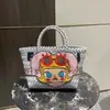 Bolsa Tecida à Mão Fofa Tailandesa Grande Capacidade Bolsa Feminina para o Dia a Dia Casual Bolsa Tote Bolsa de Ombro para Lembrança de Férias