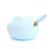 Tazón de Alimentación Complementaria para Niños, Plato de Silicona para Aprender a Comer, Tazón con Ventosa para Bebé, Tazón de Entrenamiento Anticaída y Antiescaldado, Vajilla de Dibujos Animados Linda