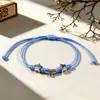 Pulsera Semiterminada Cuerda de Mano Tejida a Mano Nudo Diamante DIY Cuentas Oro Hebilla de Seguridad Año Animal Cuerda Roja en Stock