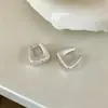 Pendientes de moda, sencillos, de lujo ligero, exquisitos, con diseño de U hueca arenada para mujer, versátiles para el uso diario, únicos y elegantes