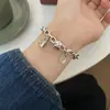 Pulsera Hexagonal con Estrella Vintage Antigua para Mujer Estilo Coreano Nuevo Ins Diseño de Nicho Estilo Frío de Alta Calidad Pulsera de Pareja