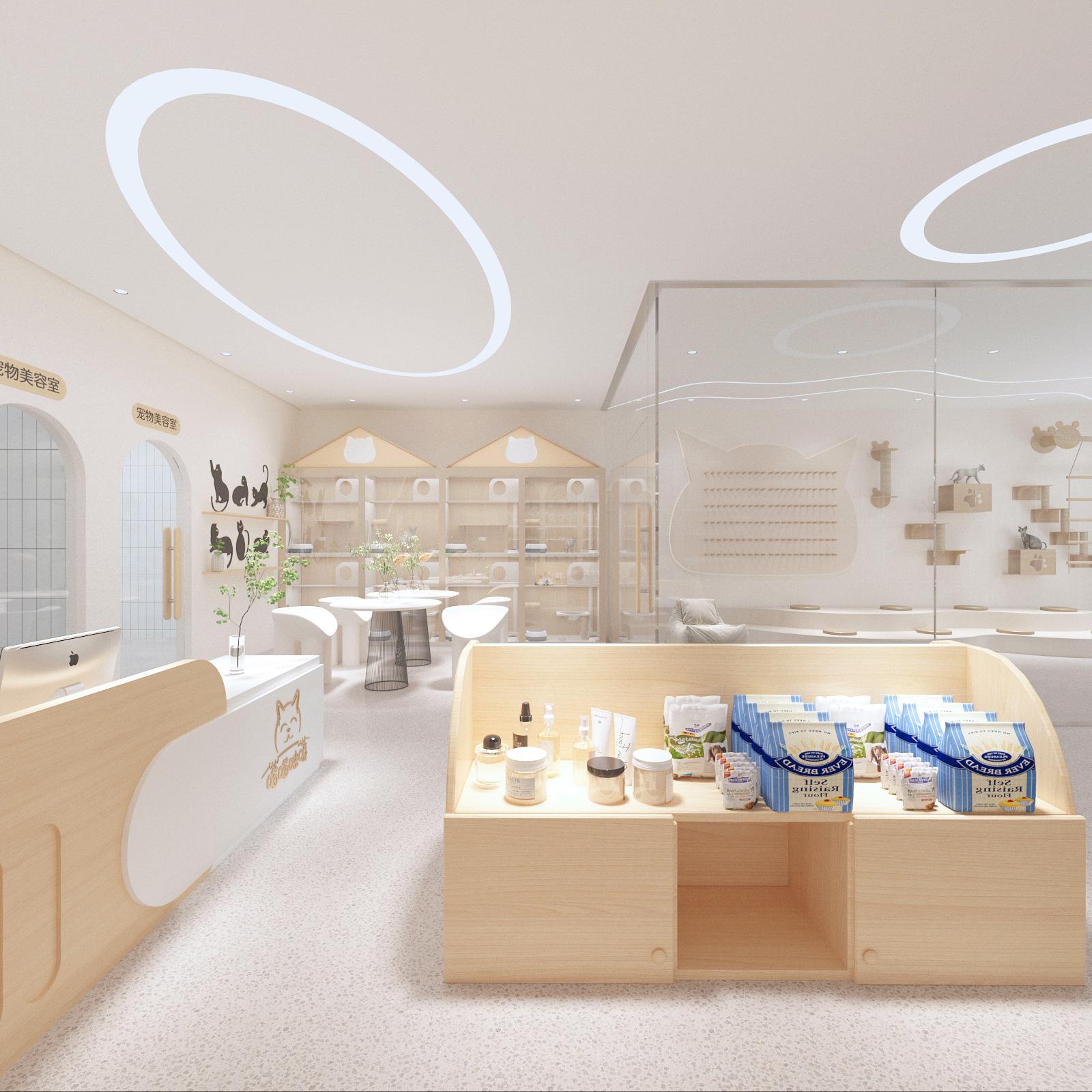 整店输出 宠物店猫咖 货架展示柜005