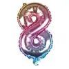 Globos de Papel de Aluminio Digitales de 16 pulgadas Versión Americana Color Gradiente Oro Rosa Globos de Papel de Aluminio Plateados Globos de Cumpleaños