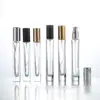 Botella de spray rectangular delgada y conveniente 10ml botella de perfume fondo grueso elegante botella de spray humidificante de vidrio botella de recarga